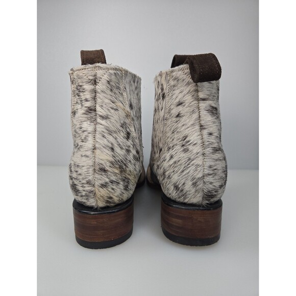 Stiefeld Boots -The Aurora Cowhide Boots White Black Snip Toe Size 6.5 Cowboy - Picture 5 of 12
